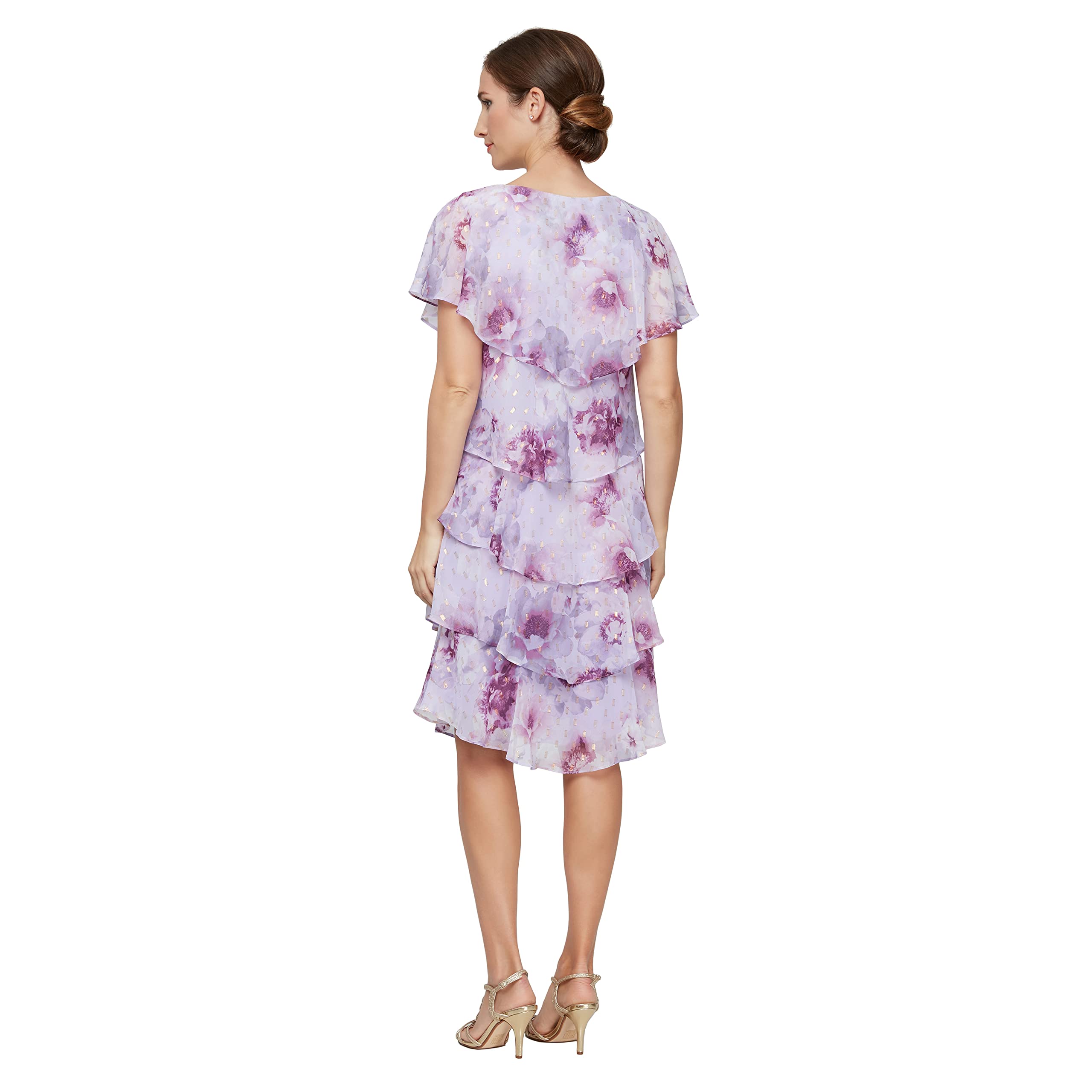 S.L. Fashions Women's Pebble Tier Dress (Petite and Regular Sizes)