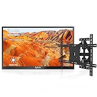SYLVOX Outdoor TV with TV Mount, Smart Outdoor TV 43” 2000 Nits Full Sun, 4K UHD Weatherproof Outdoor Television with Voice Control Chromecast Built-in, IP55 Android TV for Outside (Pool Pro Series)