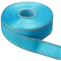 May Arts 1-Inch Wide Ribbon, Turquoise Grosgrain