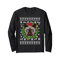 Siamese Cat Christmas Ugly Sweater For Holidays Long Sleeve T-Shirt