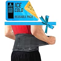 Sparthos Back Support Belt [Size Large] x Ice Packs for Injuries [Size Med]