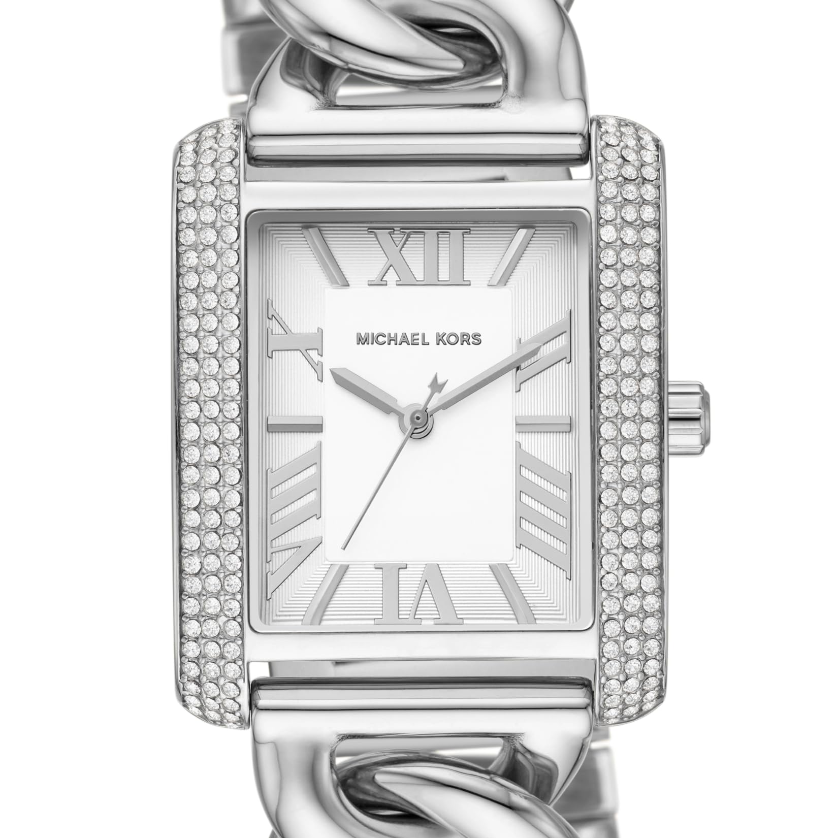 Michael Kors Emery Women's Watch, Rectangular Stainless Steel Watch for Women with Steel or Leather Band