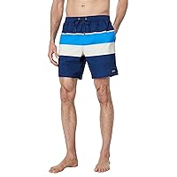 O'NEILL Men's 17 Inch Stripe Volley Boardshorts - Elastic Waist Quick Dry Swim Trunks for Men with Pockets