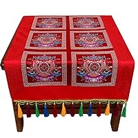 Tibetan Ethnic Style Tablecloth Retro Buddhist Temple Decoration Offering Table Cloth Buddha Tablecloth