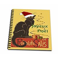 3dRose Joyeux Noel Le Chat Noir Christmas Parody - Drawing Books (db_352058_2)