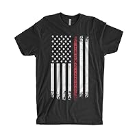 Threadrock Men's Trump 2020 Thin Line American Flag T-Shirt