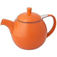 FORLIFE Curve Teapot with Infuser, 24-Ounce, Carrot