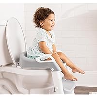 Potty Seat Trainer with Step Ladder, Soft, Cushioned Seat, Adjustable, Collapsible for Storage