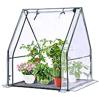 Mini Greenhouse for Indoor Outdoor: Ohuhu Tabletop Portable Green House with Waterproof Pad for Small Plants Nursery Germination, 36