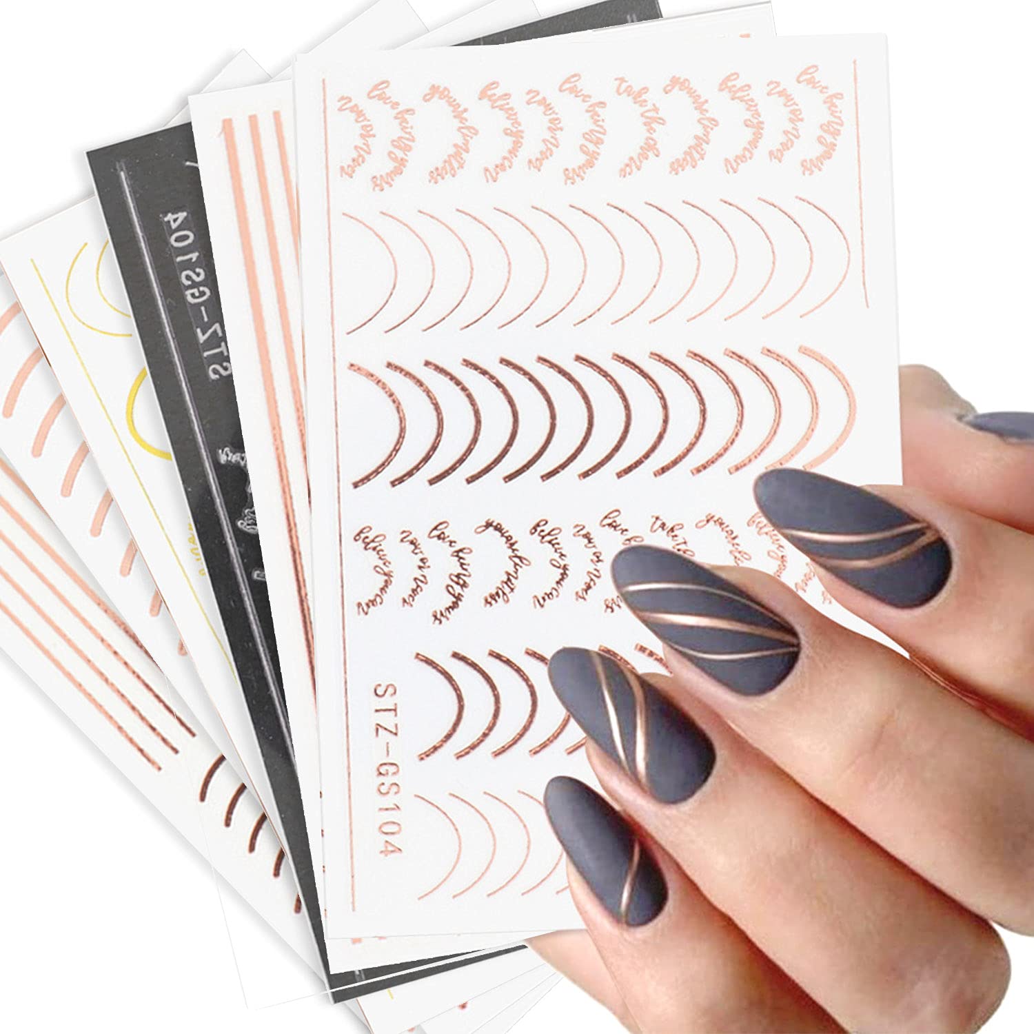 nail designs with lines