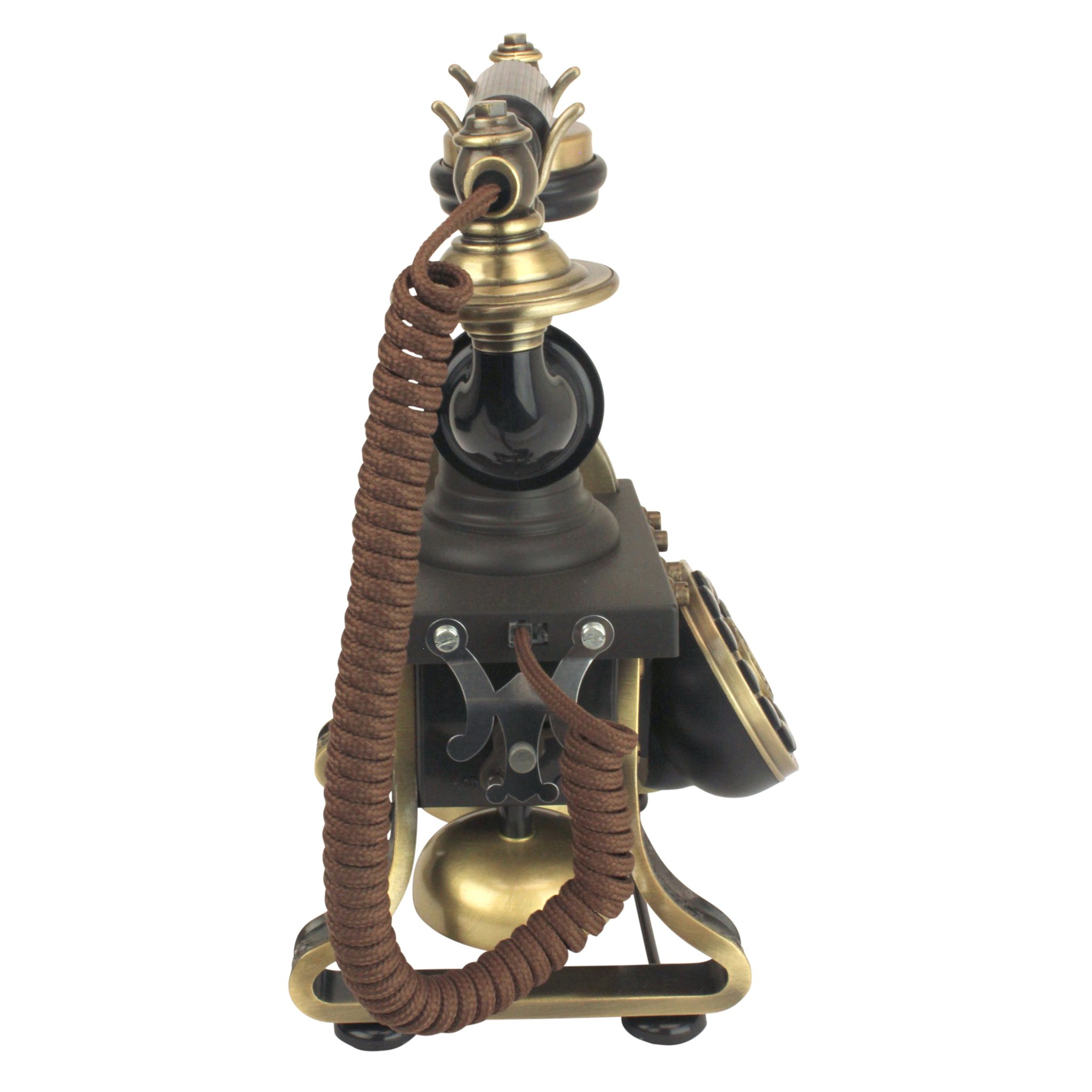 Design Toscano Antique Eiffel Tower 1892 Rotary Corded Retro Phone-Vintage Decorative Telephones, Bronze