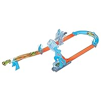 Hot Wheels Track Builder Playset Wind Gravity Pack with 1:64 Scale Toy Car & 12 Component Parts in Modular Storage Box