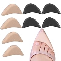 Toe Inserts for Shoes Too Big, 4 Pairs Shoe Inserts for Women Men, Foam Toe Filler, Shoe Fitters, Black and Beige