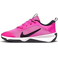 Nike Omni Multi-Court Big Kids' Indoor Court Shoes (DM9027-602, Laser Fuchsia/Black-White) Size 3.5