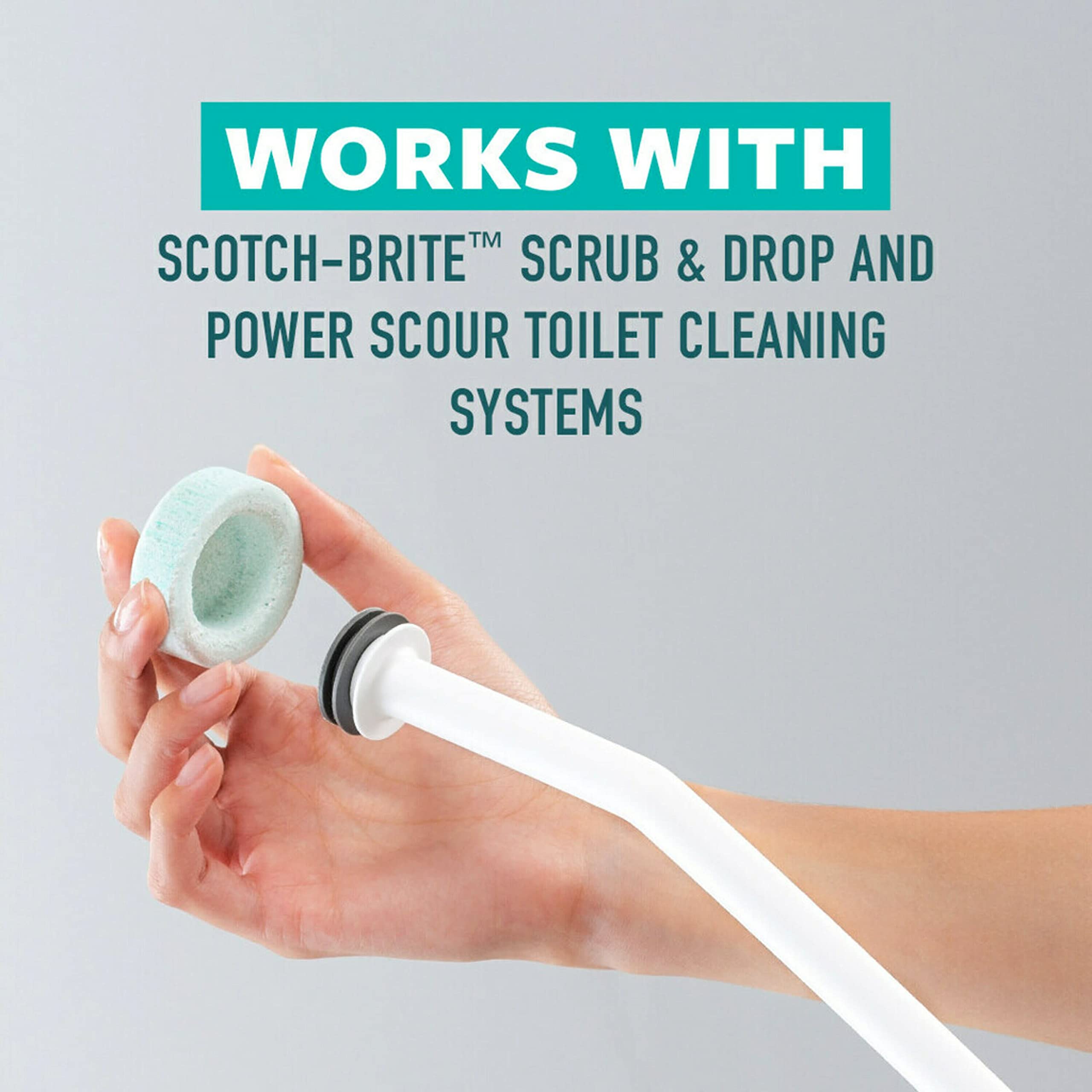 Scotch-Brite Scrub & Drop Toilet Cleaning System Refills, Dissolvable Toilet Bowl Cleaner Scrub Pad Tablets, 6 Disposable Refills