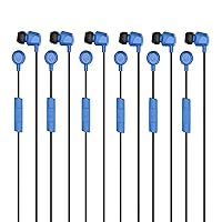 Skullcandy Jib In-Ear Wired Earbuds, Noise Isolating, Microphone, Works with Bluetooth Devices and Computers - Cobalt Blue 6-Pack