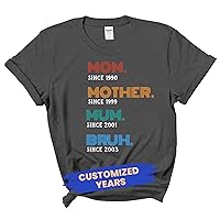 Personalized Mom T-Shirt - Customizable Funny and Retro Design for Your Mother or Mum for Any Occasion