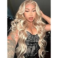 UNICE 18 inch Ash Blonde Pre Everything Glueless Wig Human Hair Body Wave 13x4 Lace Front Wigs Human Hair Pre Plucked Pre Cut Lace Bleached Knots Human Hair Frontal Wig