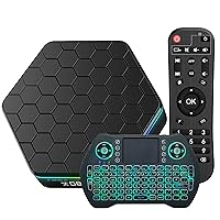 EASYTONE Android TV Box 12.0,2024 Android TV Box 4GB 64GB H618 Quad Core Support WIFI6 2.4/5G WiFi BT5.0 Ethernet 100M 6K TV Box with HDR 10+ Smart TV Box Android with Mini Wireless Keyboard