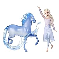 Frozen Disney 2 Elsa Doll and Nokk Figure, Toy for Kids 3 and Up