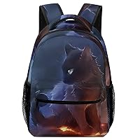 Cat Warrior Backpack Bookbag Cute Funny Printed Graphic for Book Study Travel