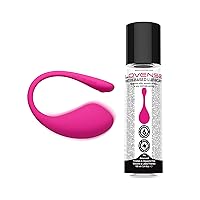 LOVENSE Lush 3 Wearable Bluetooth G-spot Vibrator with Remote Control + LOVENSE Sex Lubricant Personal Water-Based Lube Moisturizer for Men, Women and Couples Pleasure