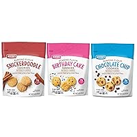 Benton's Keto Friendly Variety Pack: Snickerdoodle, Birthday, Chocolate Chip Cookies - Almond Flour Grain Gluten Free Low Carb Cookie - Simplycomplete Bundle For Kids Snack, Value Pack Snacking