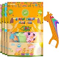 Biodegradable Kids Flossers - Unflavored Dental Floss Picks for Children | Fluoride & Plastic Free | Natural Fun Animal Flossing Sticks for Toddlers Teeth | Eco Friendly Organic Compostable, 200 Pack