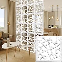 Hanging Room Divider, Waterproof Wood Plastic Partitions Panel, for Decorating Bedroom, Dining, Study and Sitting-Room, Hotel, Bar and Restaurant, White (Size : 15pcs)