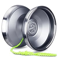 Professional Bi-Metal Yoyo, Unresponsive Yoyo for Adults Advanced Players Predator 3 Trick yoyo with Premium YOYO Bearings with Yo-Yo Accessories - Grey
