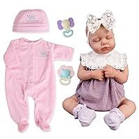 Aori Reborn Baby Dolls and Pink Outfit Accessories for 17-20 Inch Newborn Girl