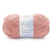 Lion Brand Yarn Chenille Appeal Yarn, Rose Dawn, 1 Count (Pack of 1)