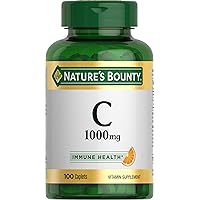 Nature's Bounty Vitamin C 1000mg, Immune Support Supplement, Powerful Antioxidant, 1 Pack, 100 Caplets
