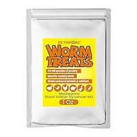 1oz Dried Mealworms and Black Soldier Fly Larvae Mix for Chickens Wild Birds-High Protein Meal Worms Chicken Treats Food