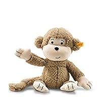 Steiff Brownie Monkey, Premium Monkey Stuffed Animal, Monkey Toys, Stuffed Monkey, Monkey Plush, Cute Plushies, Plushy Toy for Girls Boys and Kids, Soft Cuddly Friends (Light Brown, 12