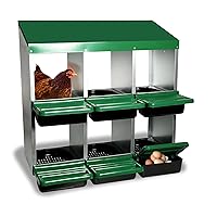 Nesting Boxes for Chickens, 6 Compartments Chicken Egg Laying Nest Box for Hens
