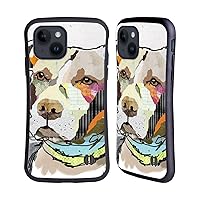Head Case Designs Officially Licensed Michel Keck Pit Bull Dogs 3 Hybrid Case Compatible with Apple iPhone 15