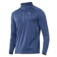 NORTHYARD Men's Running Shirt Long Sleeve Performance Zip Pullover Quick Dry Athletic Workout Shirts UPF 50+