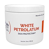 White Petrolatum, Petroleum Jelly for Dry, Damaged or Cracked Skin, Soothing White Petroleum Jelly for Minor Skin Irritations, 15 oz. (425g) Jar, 1 Petroleum Jelly Jar