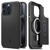 Spigen Magnetic Mag Armor MagFit Designed for iPhone 15 Pro Case, [Military-Grade Protection] Compatible with MagSafe (2023) - Matte Black