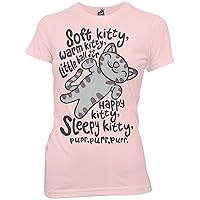 Big Bang Theory Soft Kitty Junior T-Shirt Tee Pink