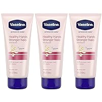 Intensive Care Healthy Hands Stronger Nails Lotion with Keratin, Vitamin E, Moisturize Skin & Cuticles, Unscented Lotion, 3.4 Fl Oz (Pack of 3)