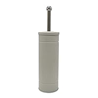 POPULAR BATH Toilet Brush DEEP & Sturdy Cleaning Monroe Bowl Style Brush Metal Light, Grey