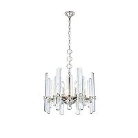 ARCD20PN-4590 Park Collection Chandelier with 8 Lights and Clear Crystals, 20
