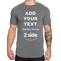Custom T Shirts Front & Back Add Your Text Athletic Tees Personalized Team Uniforms Fitness Gym Tops