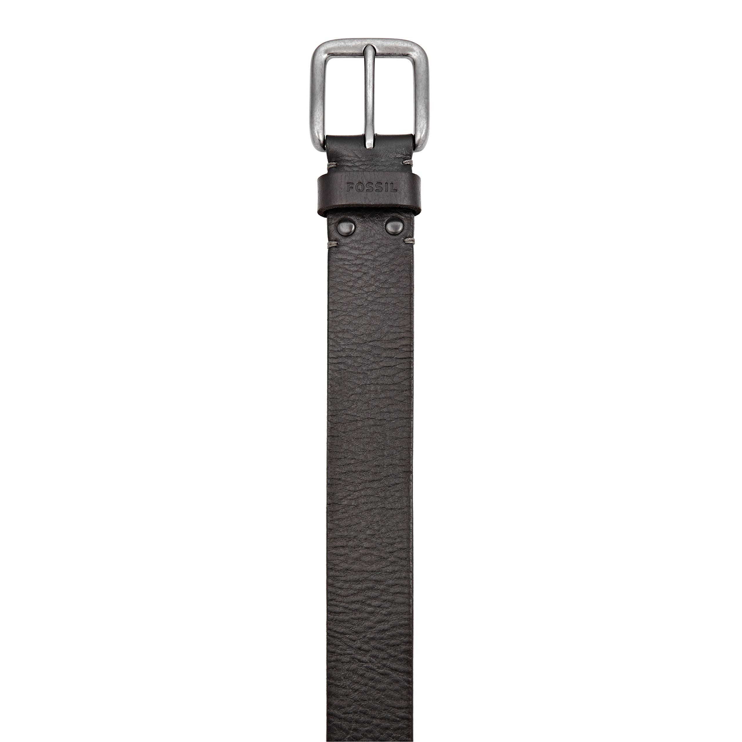 Fossil Men's Black Leather Belt for Men