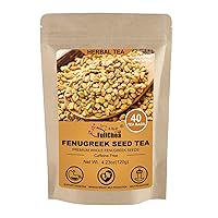 Fenugreek Seed Tea Bags, 40 Teabags, 3g/bag - Premium Whole Fenugreek Methi Seeds - Non-GMO - Caffeine-free - Support Healthy Digestion