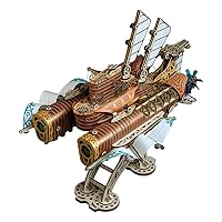 3D Wooden Puzzle Ship, Wonderful Spaceship Handicraft Masterpiece, 3D Steampunk Puzzle for Adults, Birthday Gifts for Adults-Gifts for Teenage Boys Girls, 400+PCS