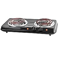 OVENTE Electric Countertop Double Burner, 1700W Cooktop with 6