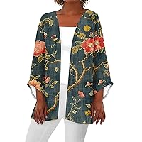 Womens Summer Tops Casual Tropical Outfits Womens Summer Toos Wrap Sweater Tops for Women Boho Jacket for Women Date Night Tops for Women Women Clothes Fashion 2023 Chiffon Red XL